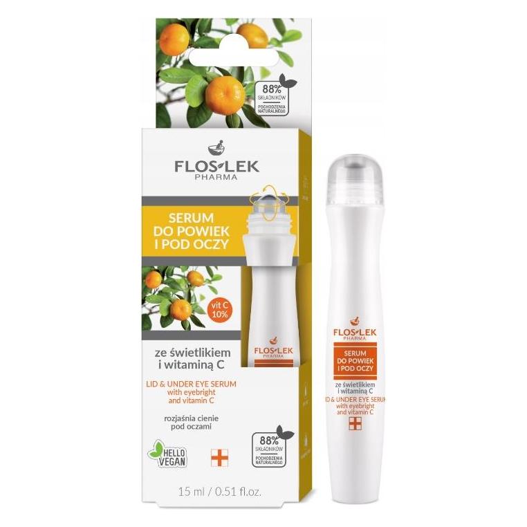 Floslek Augen- und Unteraugenserum mit Augentrost und Vitamin C 15 ml (Augenpflege Serum, 15 ml, Tag) (46444275)