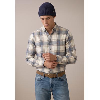 Karohemd FYNCH-HATTON, Herren, Gr. XXL, N-Gr, air blau, Hemden Karohemd, mit Button-Down-Kragen