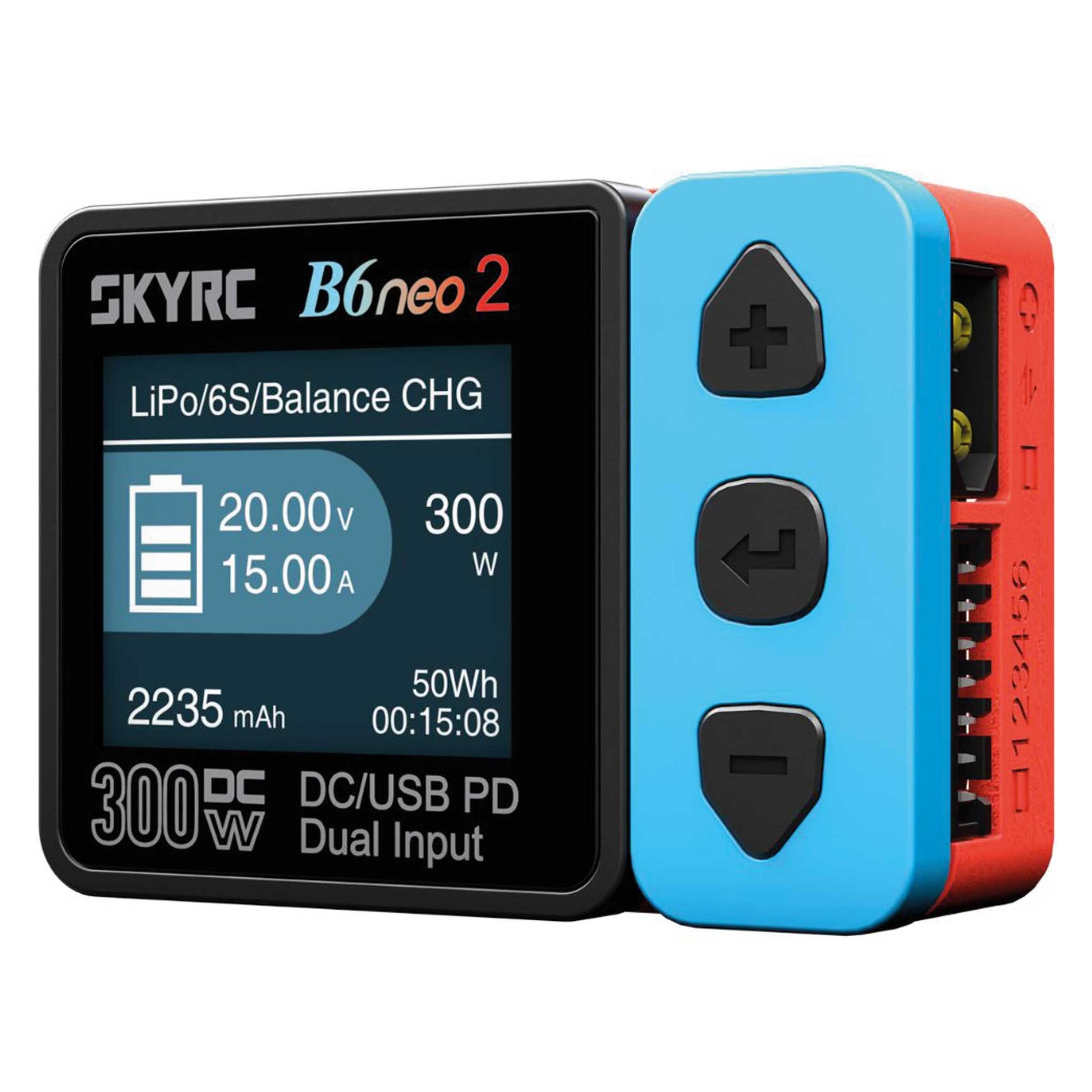 SkyRC B6neo 2 DC Ladegerät blau/rot LiPo 1-6S 15A 300W (SK100225-01)
