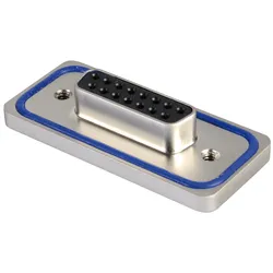 D-SUB BU 15 IPS - D-SUB-Buchse, 15-polig, Lötkelch, IP67 Solid, gedreht