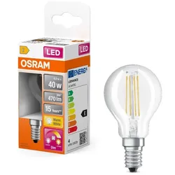 OSRAM E14 Förmschöne LED Lampe mit dimmbarer Farbtemperatur 4W wie 40W mit Filamentfäden