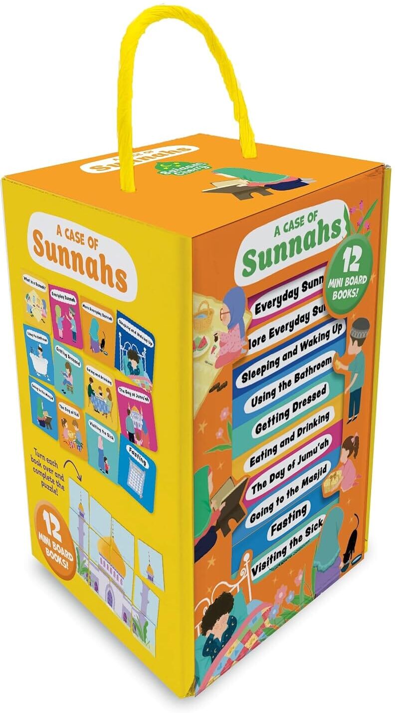 A Case of Sunnahs - 12 Mini Islamic Books Box Set - Ages 0-5 - Board Book Salaam Cherry