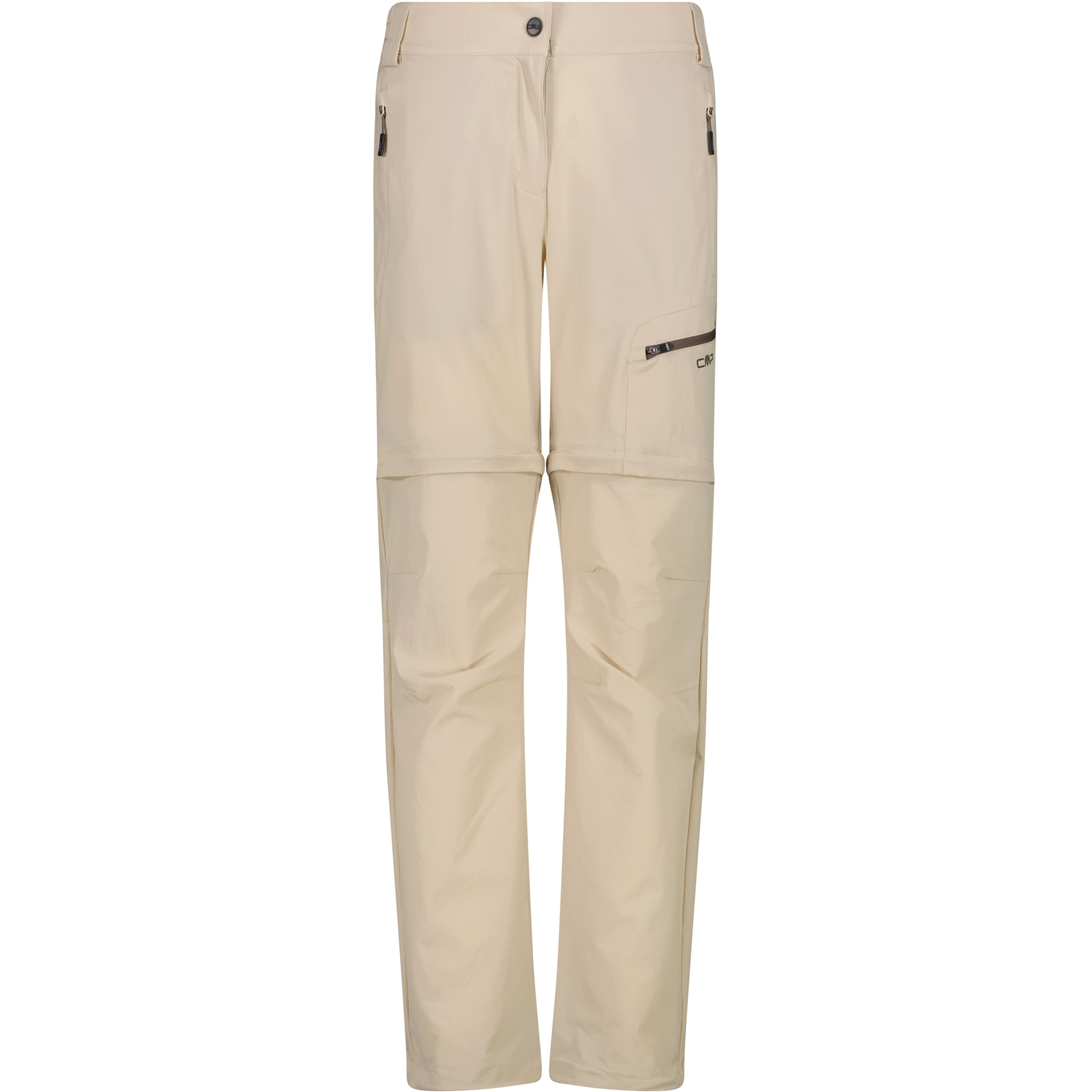 CMP Zip Off Hose Damen Zip-Hosen beige Größe XXL Camping Elastisch