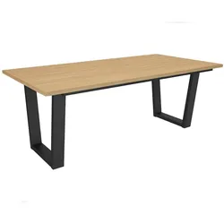 SKRAUT HOME Esszimmertisch, 194x90x74 cm, Für 10 Gäste, Stubentisch, Eiche Soft Mit U