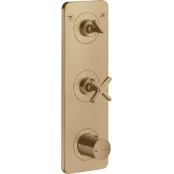 Hansgrohe AXOR Citterio E Thermostatmodul Unterputz, Brushed Bronze, DN20, für 2 Verbraucher mit Platte