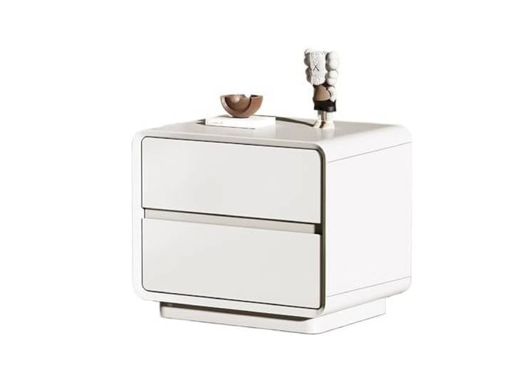 Nachtschrank Weißer Doppel-Nachttisch for Zuhause, Wohnzimmer, Schlafzimmer