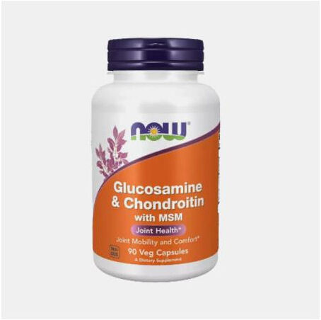 NOW GLUCOSAMINE & CHONDROITIN WITH MSM 90 CAPSULAS