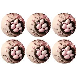 GLASUNTERSETZER Rosa - Blüten - Eier Tischset für Gläser 10x10 cm