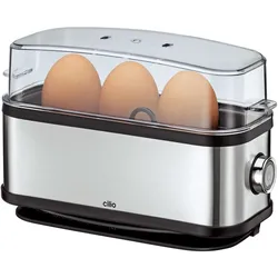 Cilio Eierkocher CLASSIC, Eierkocher, Schwarz, Silber