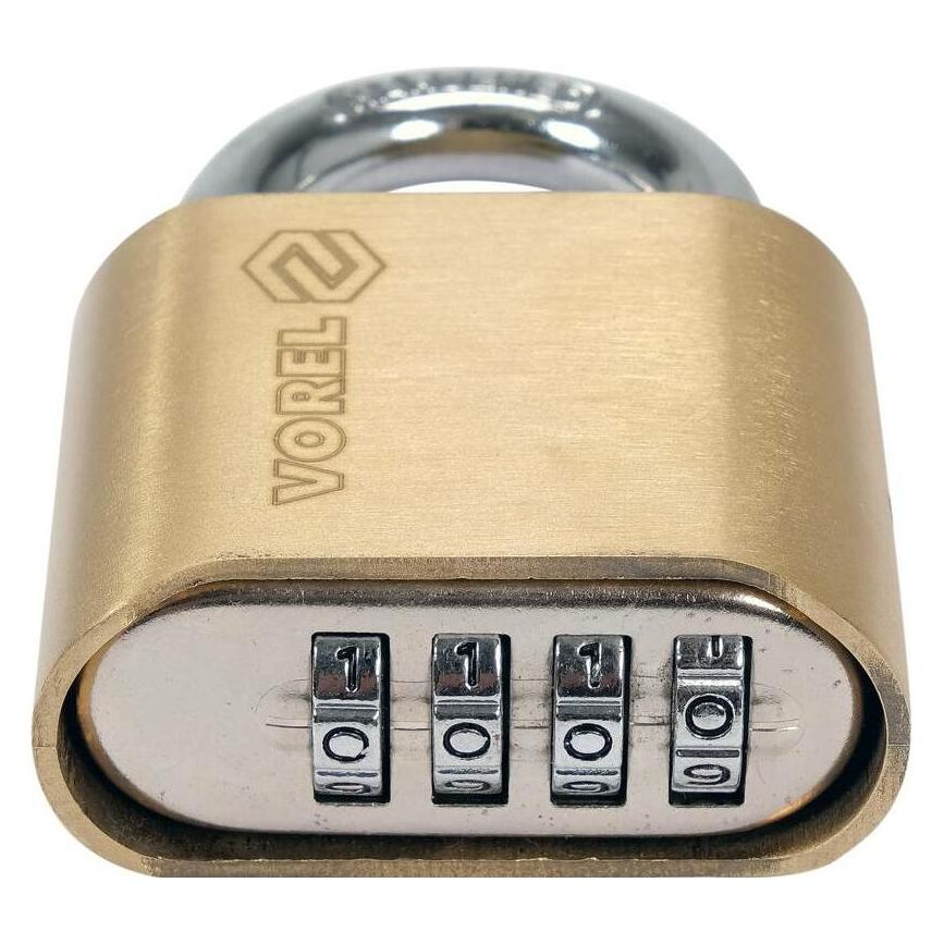 Toya Vorel Kłódka Mosiężna Szyfrowa 50mm Mechanizm Od Spodu (77612)