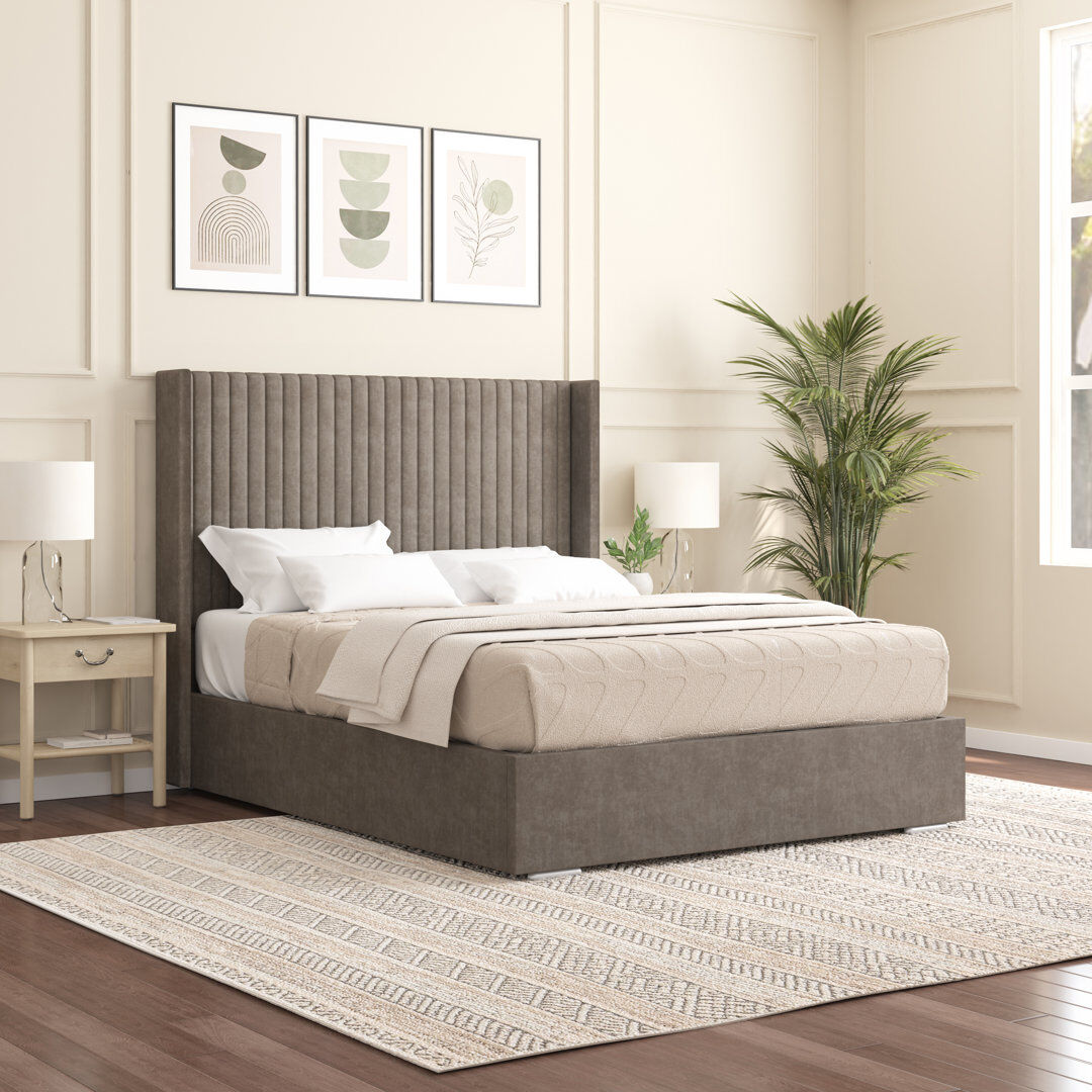 Mercury Shelton Upholstered Bed Frame Mole Double (4'6)