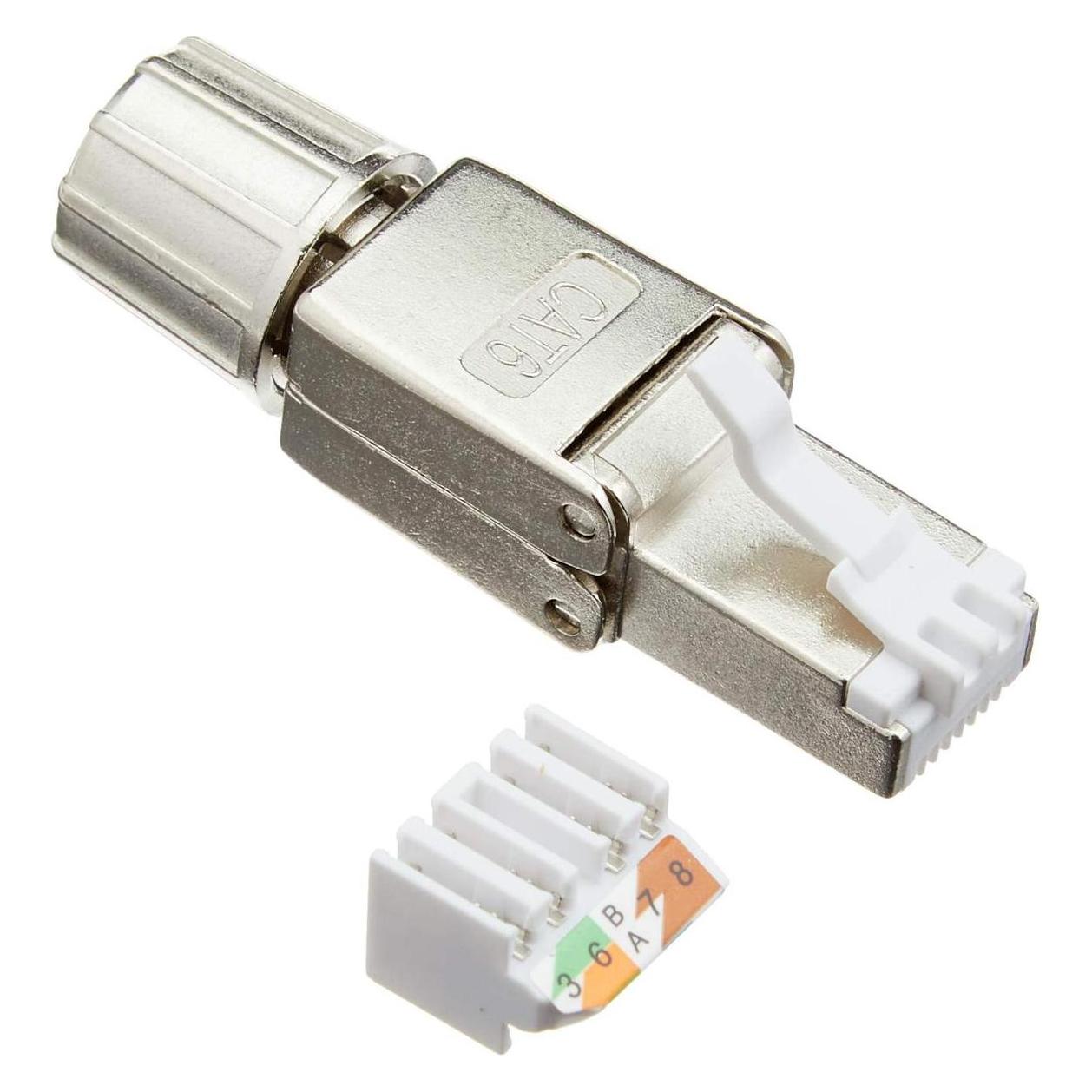 Delock Stecker 86476 1 Stück, Grau werkzeugfrei (Netzwerkkabel Stecker) (86476)