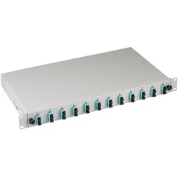 EFB Elektronik Spleissbox SC 50/125μ OM3 ausziehbar 12 Pigtails abgesetzt / 6 Kupplungen, Server Zubehör, Grau