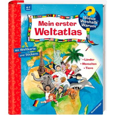 Kinderbuch RAVENSBURGER "Wieso? Weshalb? Warum?, Mein erster Weltatlas", bunt, B:24,5cm H:27,8cm, Bücher
