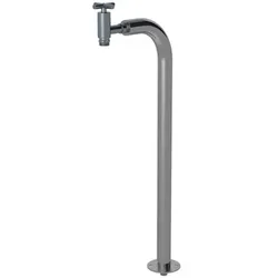 Wasserzapfsäule Ø40 gebogen Kaltwasser Edelstahl V2A poliert