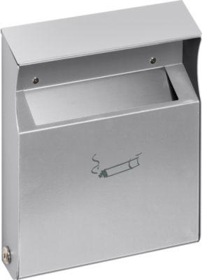 Wandascher mit Schutzdach, silber