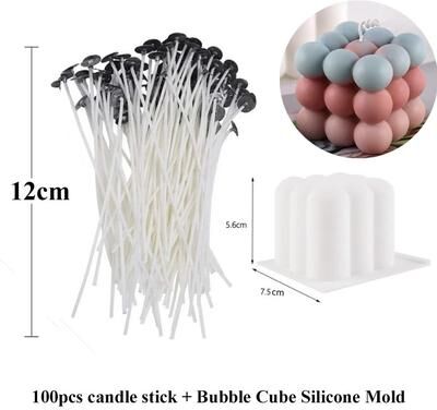 Uplifted Finds Smokeless Pre Waxed Candle Wicks   Professional Cotton Core DIY Handmade Candle Tooling System 12 Cm Mold