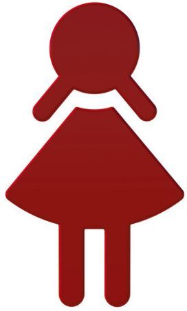 Hewi 801 Symbol Frau 801.91.02033 rubinrot, selbstklebend