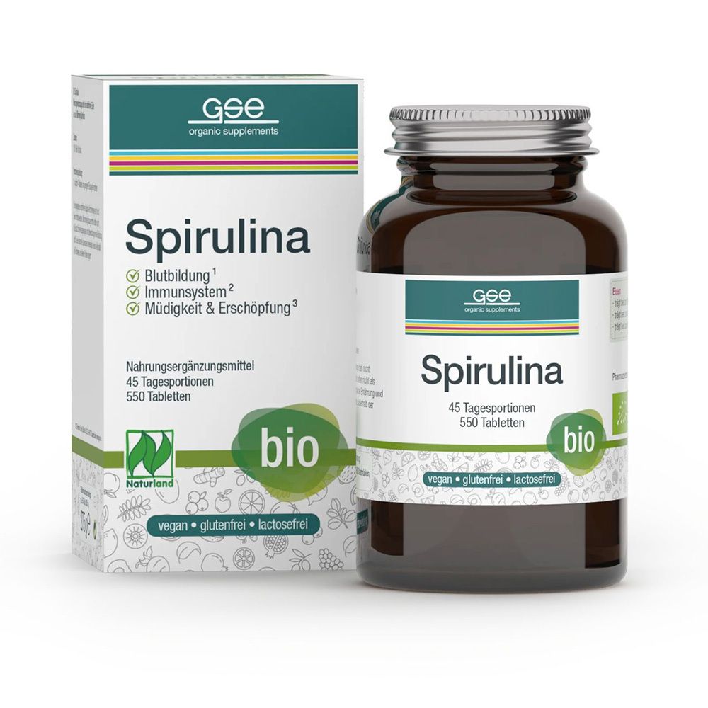 GSE Spirulina 500 mg Bio Naturland Tabletten 550 St