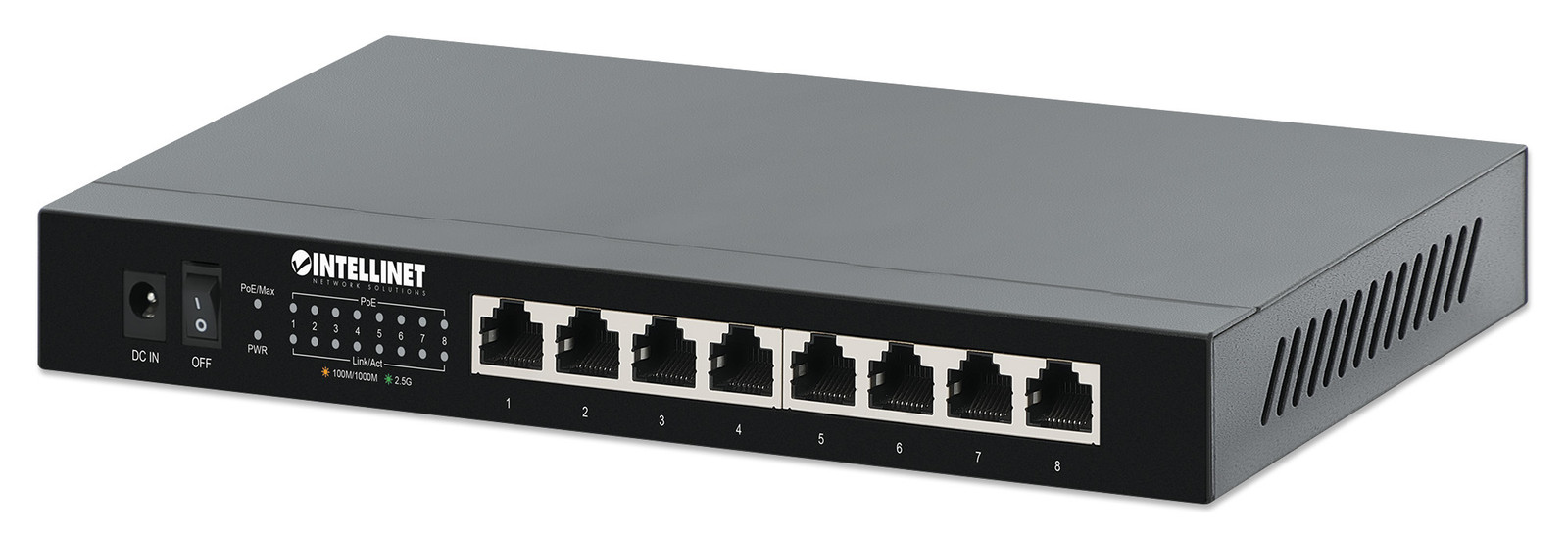 Intellinet 561938 8-Port 2,5G Ethernet PoE+ Switch 100W met 8x PSE poorten