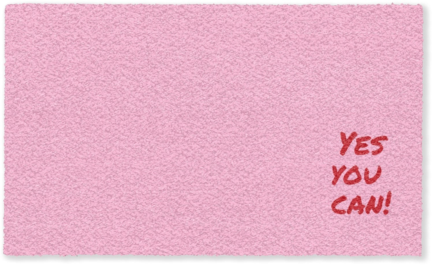 Deurmat Yes you can do it - Rood en Roze - Droogloopmat voor binnen - 150 x 90 cm