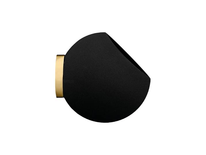 In-/Outdoor Design Blumentopf für die Wandmontage „Globe“, Schwarz/Gold Schwarz, Gold Ø 21 x 18.8 cm AYTM