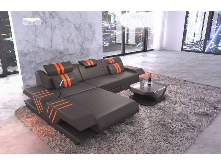 Ecksofa Venedig L-Form aus Leder