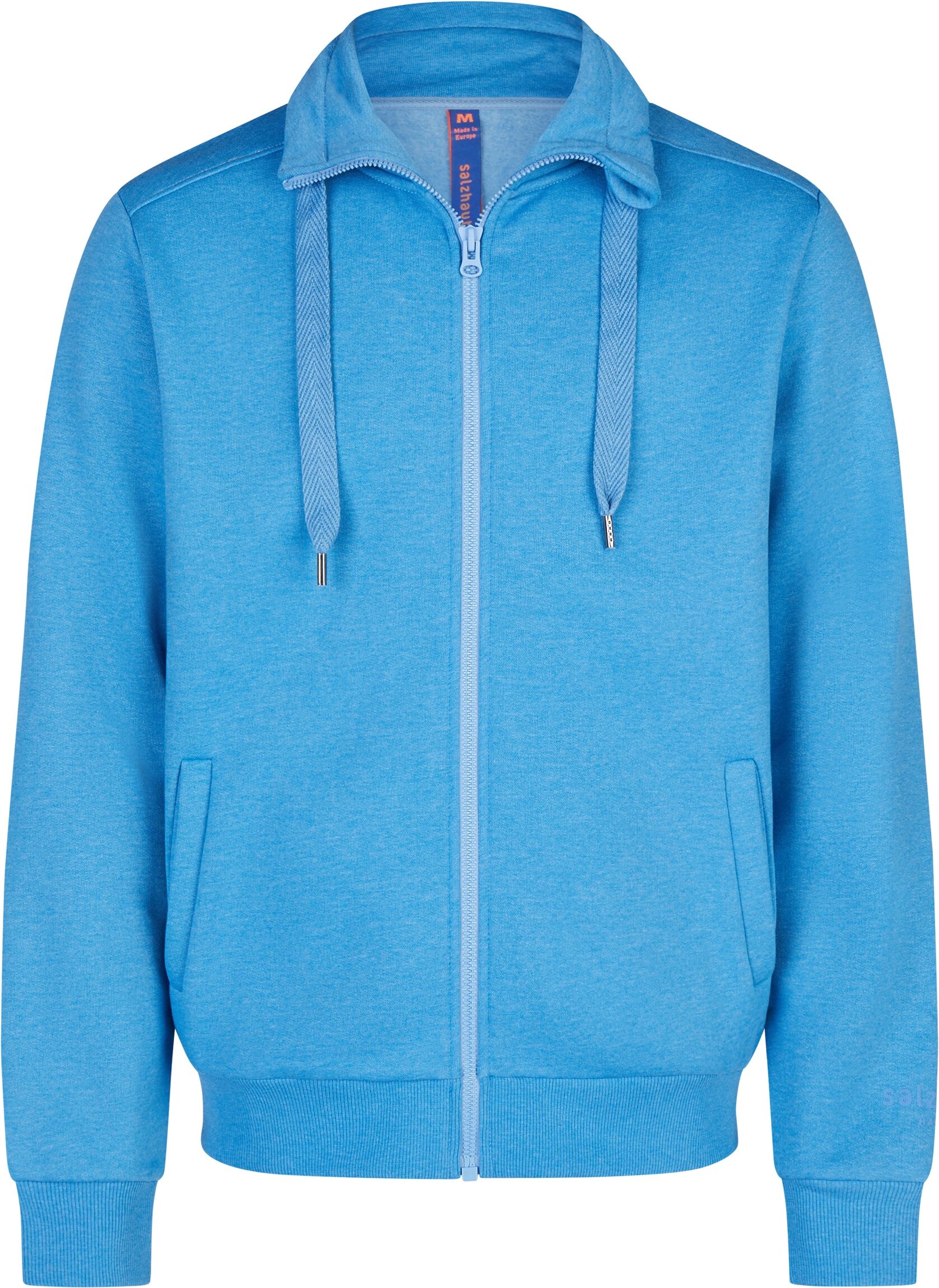 Sweatjacke SALZHAUT "Sweatjacke MOOL", Herren, Gr. M, blau (ocean blau), Obermaterial: 55% Baumwolle CO (CMIA). 45% Polyester PES., Sweatjacken Sweatjacke