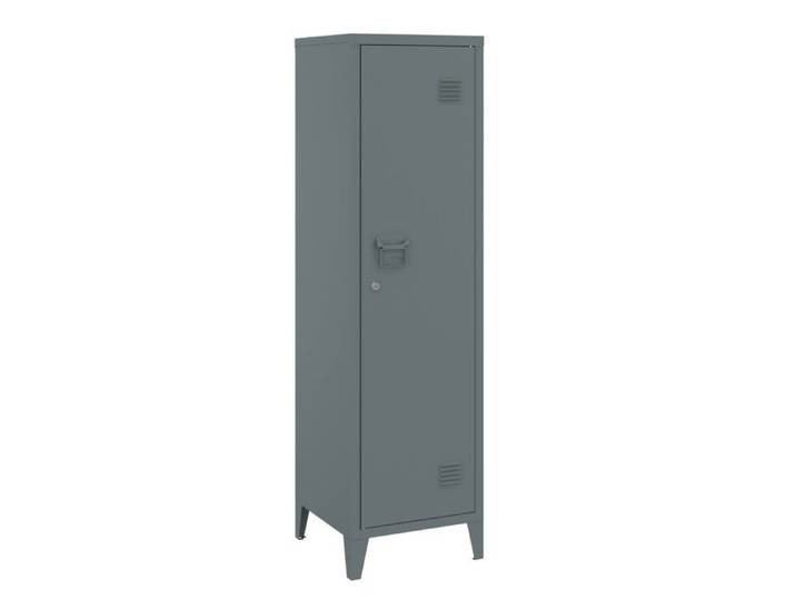 Armoire de rangement - HELLOSHOP26 - Métallique - Verrouillable - 2 étagères - 137x38x38 cm