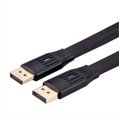 Value DisplayPort Anschlusskabel DisplayPort Stecker, DisplayPort Stecker 3m Schwarz 11.99.5863 flach DisplayPort-Kabel