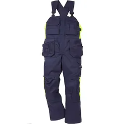 Flammschutz Latzhose "0030 FLAM" Flame marine/gelb - C60 - Blau