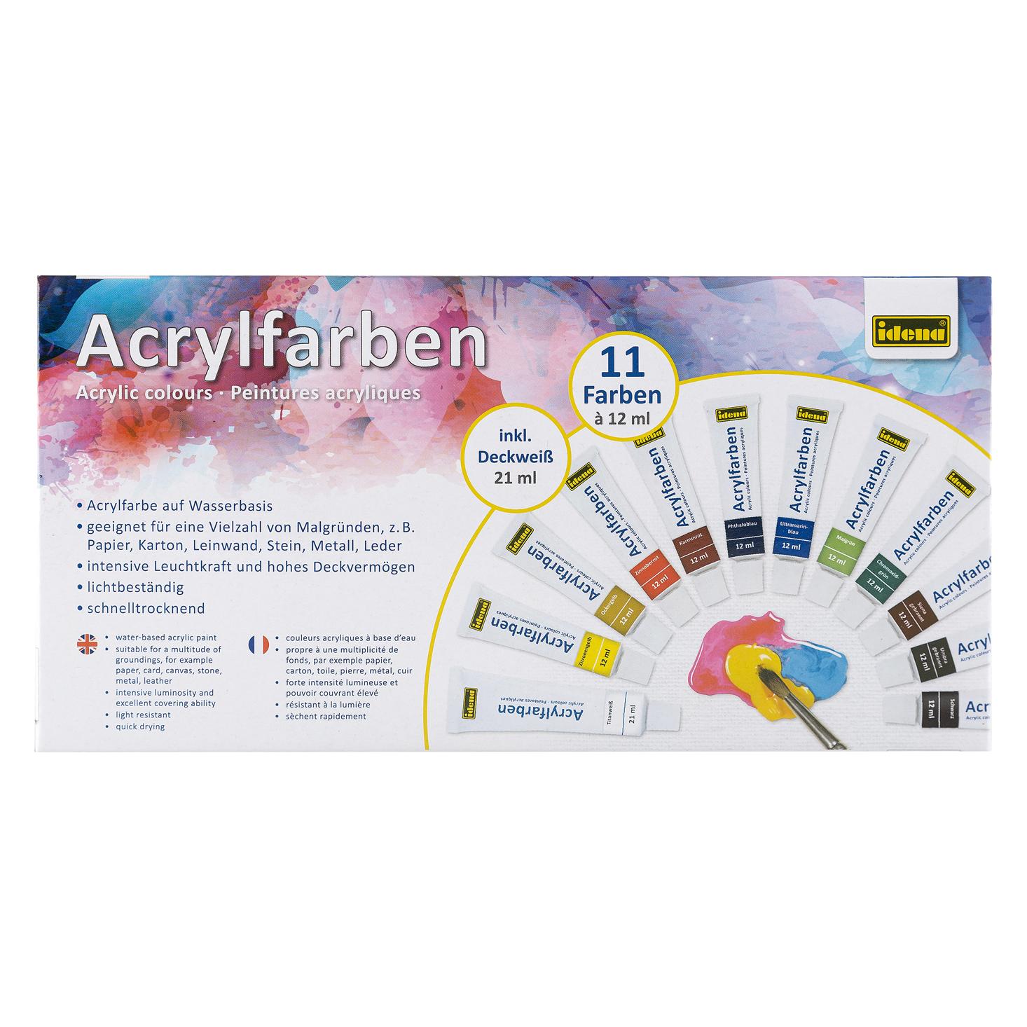 Idena Acrylfarben Set 11x12ml + 1x21ml (12 ml) (22663341)