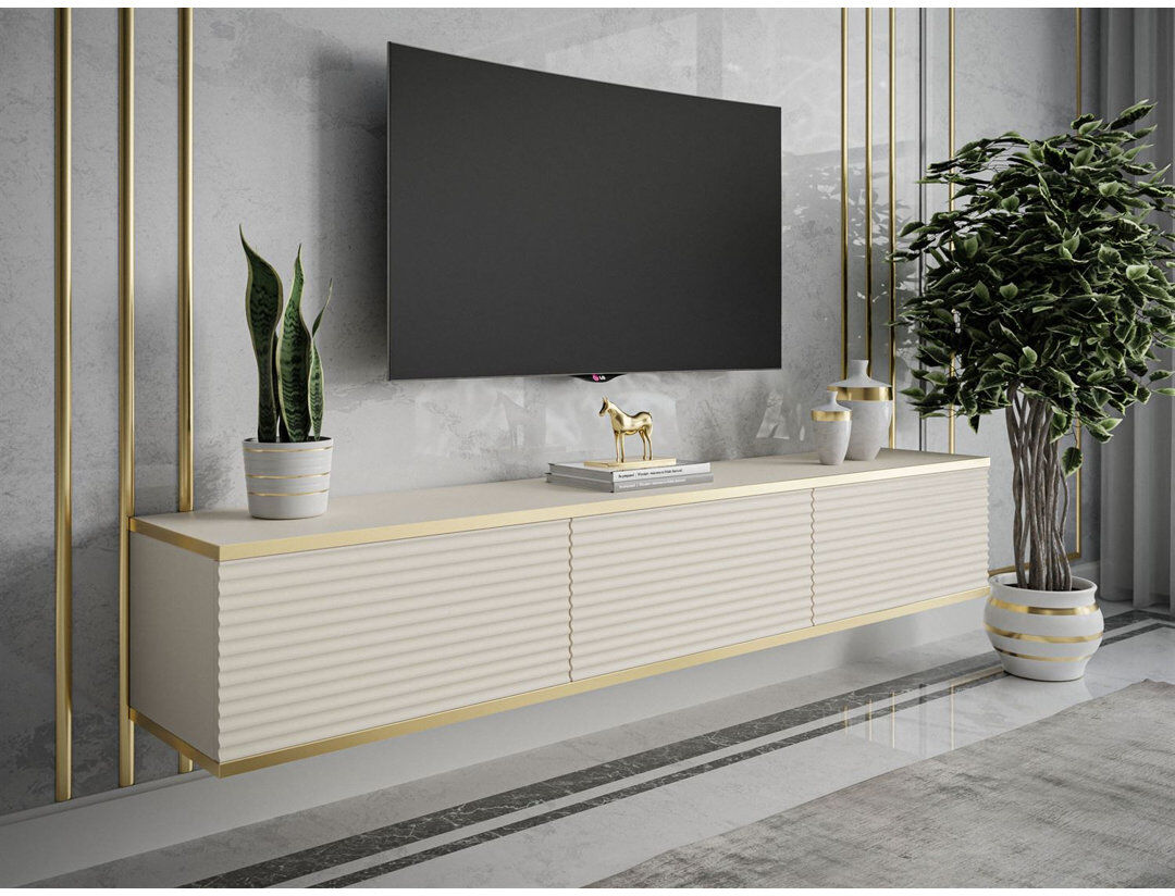 Canora Grey Almera TV stand Beige 65"