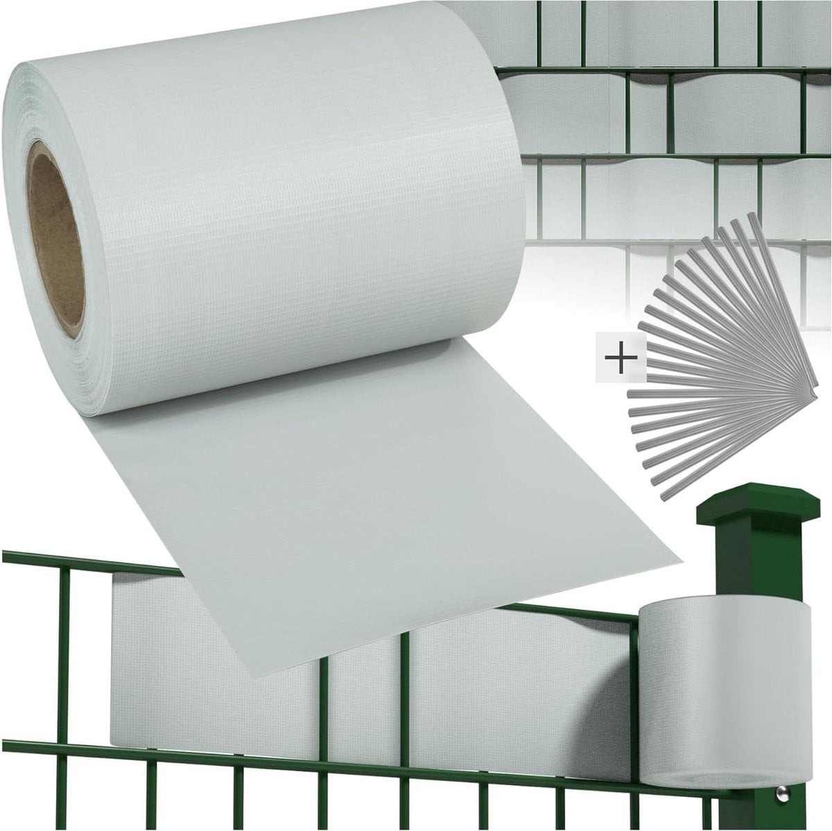 Privacyfolie Balkon Lichtgrijs - Windscherm Schutting - 35 meter