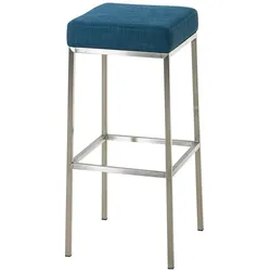CLP Barhocker Montreal Stoffbezug blau/edelstahl