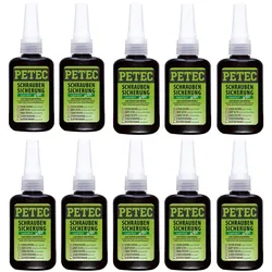Petec Schraubensicherung - superfest - Flasche im Set - 10 Stück - 93050
