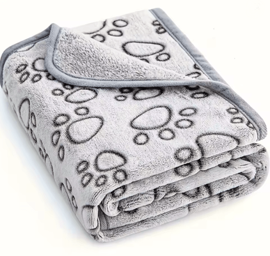 Inspire Essentials PawHaven Ultra Soft Dog Blanket Cozy Washable Pet Throw For Indoor And Outdoor Comfort m gray