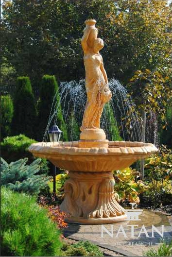 Zierbrunnen Springbrunnen Skulptur Brunnen Dekoration Garten Fontaine Allena