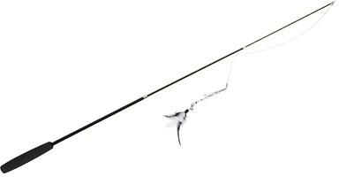 Uplift Treasures Telescopic Feather Cat Teaser Wand Toy black