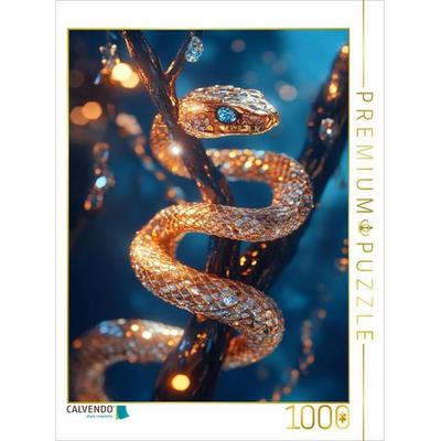 CALVENDO Puzzle Goldene Schlange | 1000 Teile Lege-Größe 64x48cm Foto-Puzzle für glückliche Stunden