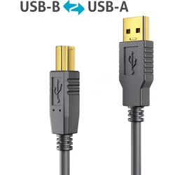 PURE DS2000-050 - Aktives USB 2.0-Kabel, A-Stecker > B-Stecker, 5 m