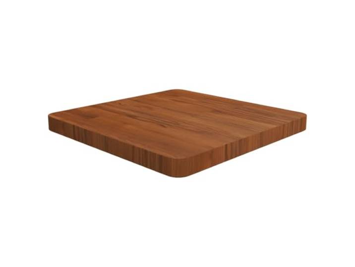PTUGUOF Tischplatte Eiche Massiv 50x50x4cm Dunkelbraun Behandelte Oberfläche, Rustikales Design, Für Couchtisch, Beistelltisch, Bartisch, Möbelplatte