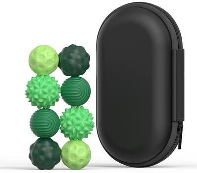 Uplifted Finds Silicone Magnetic Sensory Fidget Balls 8 Pcs Green