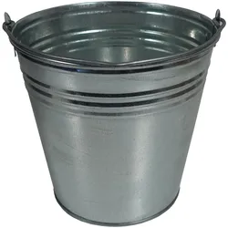 Baueimer verzinkt 15L Wasser- Garten- Zink- Abfall- Futtereimer BRADAS J5322