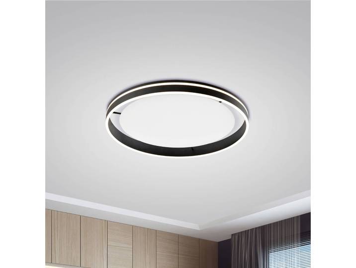 Q-Smart-Home Smart Home Deckenleuchte Q-Vito, dimmbar, schwarz, für Wohn- / Esszimmer, Metall, Modern