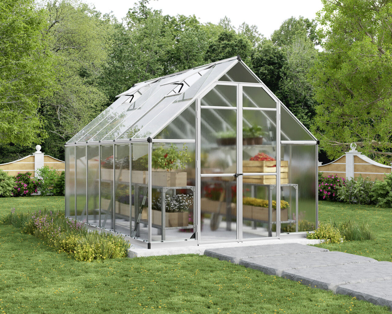 Canopia Gewächshaus Essence Alu silber 367 x 244 cm