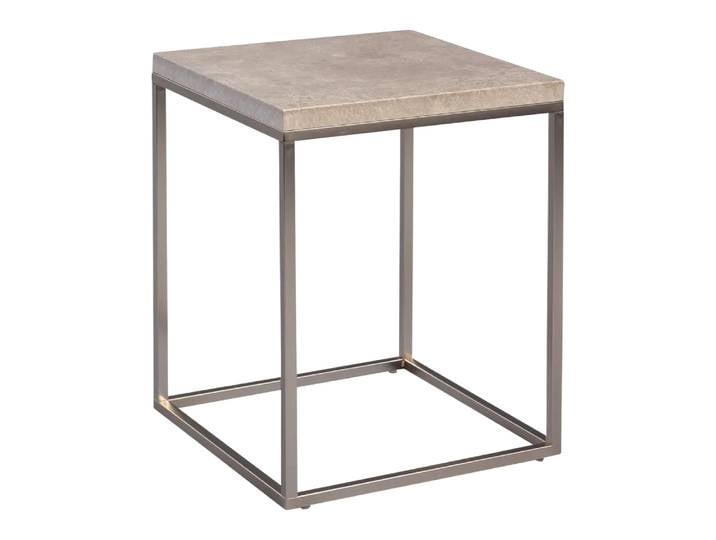 Beistelltisch Olaf, Johann Jakob, chromfarbig/betongrau, Holz