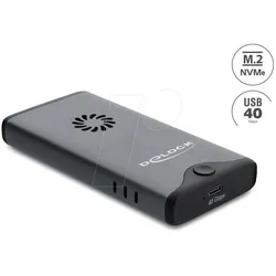 DELOCK 42034 - Externes M.2 NVMe PCIe SSD Gehäuse mit Lüfter, 40 Gbps
