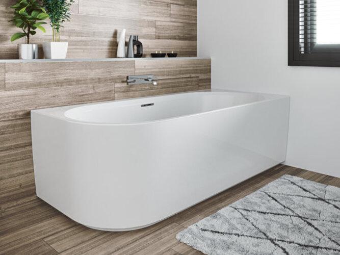 RIHO Desire Corner Eck-Badewanne, Version links, 184x84x60cm, 230 Liter, glänzend weiß, B088001005