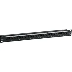 EFB Elektronik ECOLAN Patchpanel Cat.6UTP 48,30cm (19")/1U 24xRJ45 schwarz, Server Zubehör, Schwarz